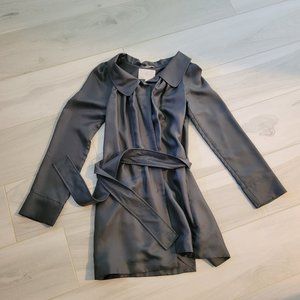 7 for All Mankind 100% Silk Trench Coat